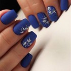 Nail art minták kék