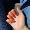 Narancssárga akril körmök