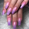 Nail art rózsaszín és lila