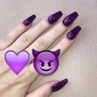 Deep purple nails