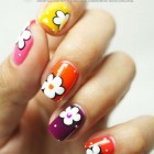 Nail art minták egyszerű virágok